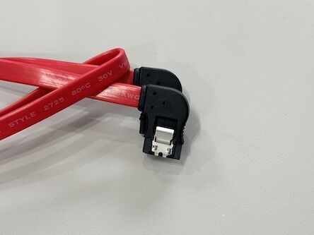 Right Angle SATA 7Pin Data Cable Connector – Red Flat Wire for HDD / SSD / Server Signal Transmission