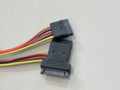 SATA 15Pin Power Connector Y Splitter Cable – 1 to 2 Female Electrical Wire Harness for HDD / SSD / Server Power Distribution