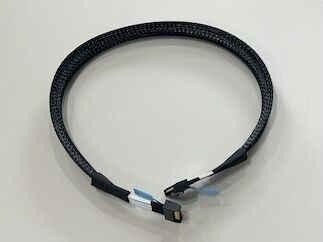 Braided SATA 7Pin Data Cable Connector – Right Angle to Right Angle Shielded Wire for HDD / SSD / Gaming PC / Server