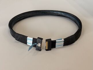 Braided SATA 7Pin Data Cable Connector – Right Angle to Right Angle Shielded Wire for HDD / SSD / Gaming PC / Server