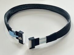 Mini SAS HD to U.2 NVMe SSD Connector Cable – SFF-8643 to SFF-8639 Braided Wire Harness for Server Storage