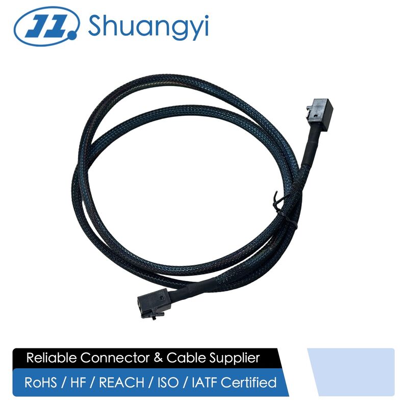 Mini SAS HD SFF-8643 to SFF-8643 High-Speed Cable Connector Assembly 1m | Internal Server Storage Signal & Power Wire Harness
