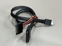 SFF-8654 8i to SFF-8654 8i High-Speed Mini SAS HD Connector Cable, 1.0 m 32AWG 85 Ω Braided Assembly