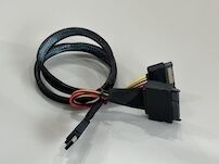 SFF-8654 8i to SFF-8654 8i High-Speed Mini SAS HD Connector Cable, 1.0 m 32AWG 85 Ω Braided Assembly