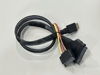 SFF-8654 8i to SFF-8654 8i High-Speed Mini SAS HD Connector Cable, 1.0 m 32AWG 85 Ω Braided Assembly