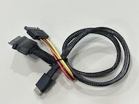 SFF-8654 8i to SFF-8654 8i High-Speed Mini SAS HD Connector Cable, 1.0 m 32AWG 85 Ω Braided Assembly