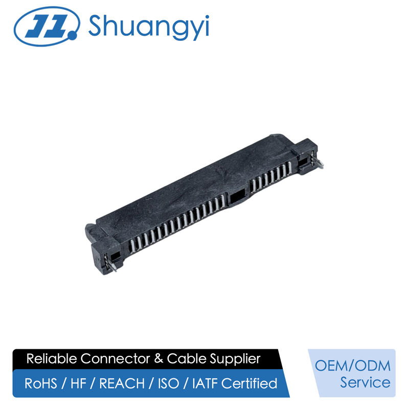 SATA 22P Female Connector | Pin SMT PCB Terminal Connector | G/F Gold-Plated Electrical Signal Female Connector for Server, Automotive, Wire Cable Applications