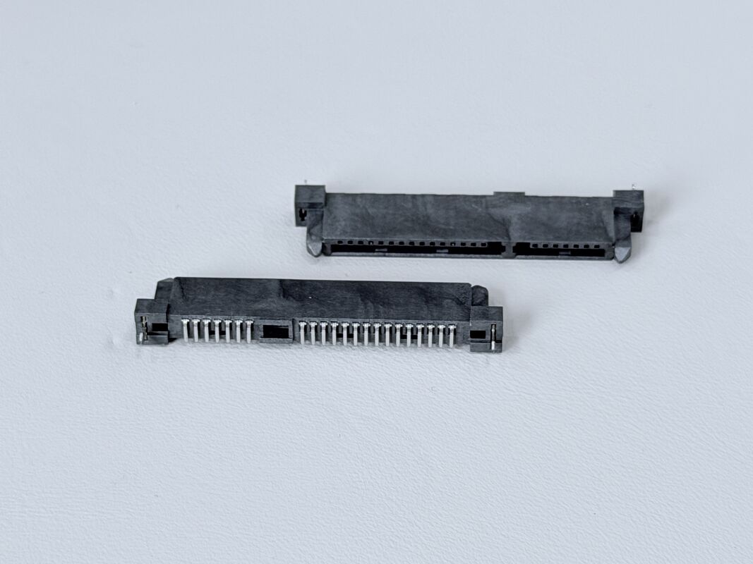 SATA 22P Female Connector | Pin SMT PCB Terminal Connector | G/F Gold-Plated Electrical Signal Female Connector for Server, Automotive, Wire Cable Applications