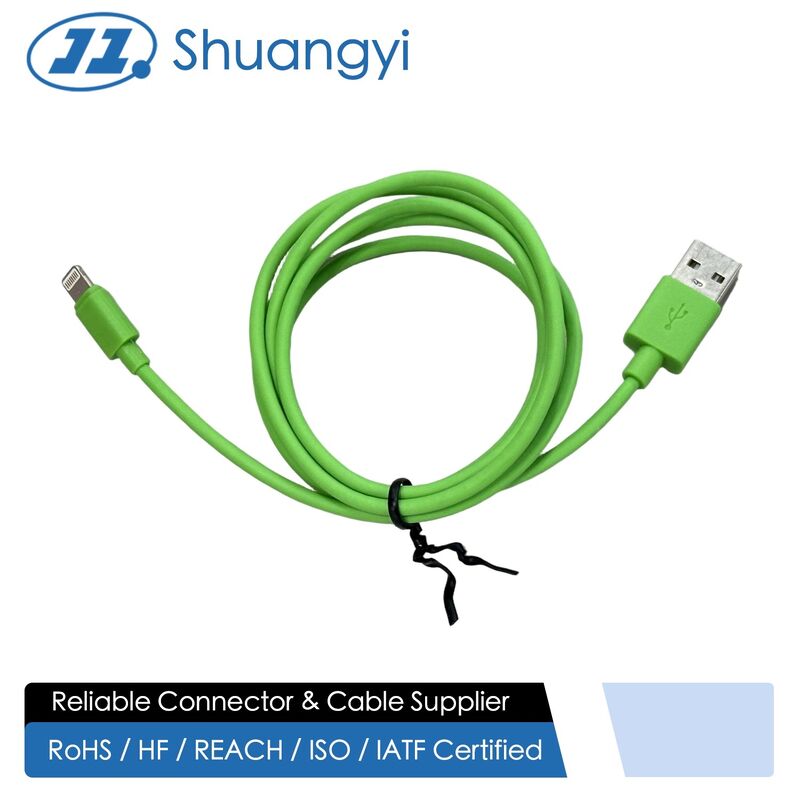 USB-A to Lightning Power & Data Cable Connector, Flexible Charging Wire for Mobile Phone & Tablet