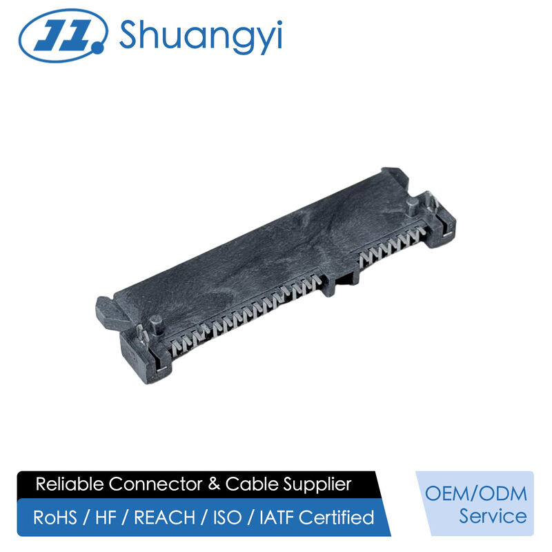 SATA 22P Female Connector | Pin SMT PCB Terminal Connector | G/F Gold-Plated Electrical Signal Connector for Server, Automotive, Wire Cable & Power Transmission