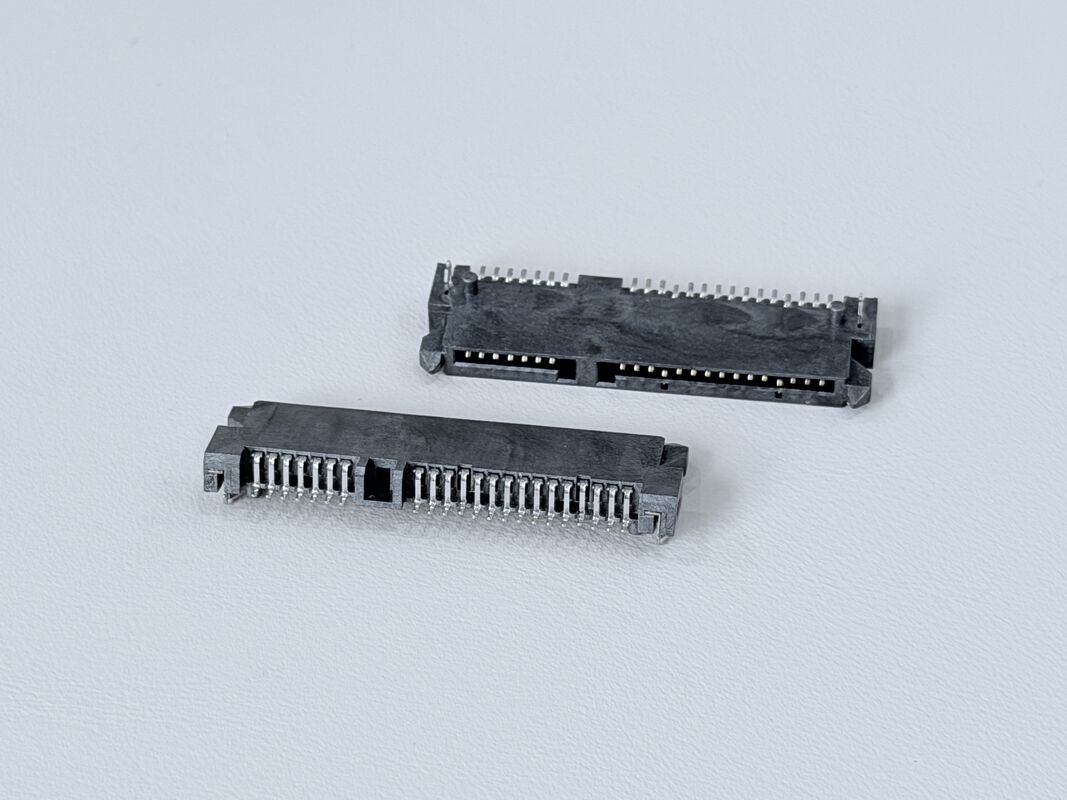 SATA 22P Female Connector | Pin SMT PCB Terminal Connector | G/F Gold-Plated Electrical Signal Connector for Server, Automotive, Wire Cable & Power Transmission