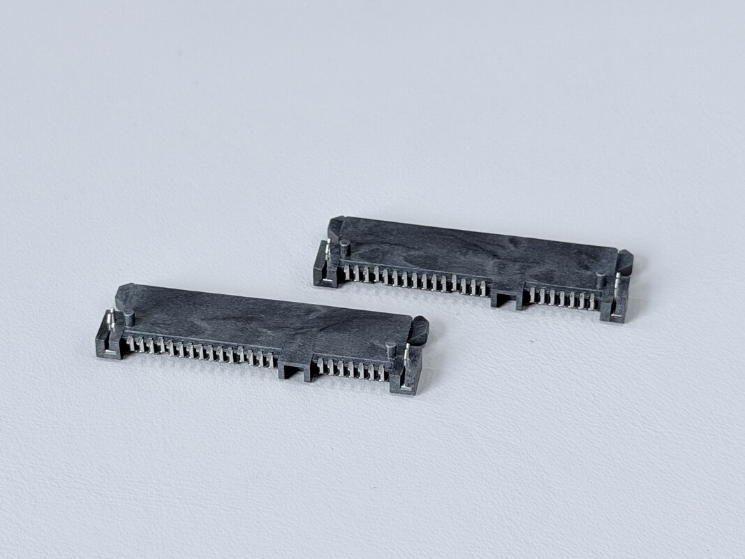 SATA 22P Female Connector | Pin SMT PCB Terminal Connector | G/F Gold-Plated Electrical Signal Connector for Server, Automotive, Wire Cable & Power Transmission