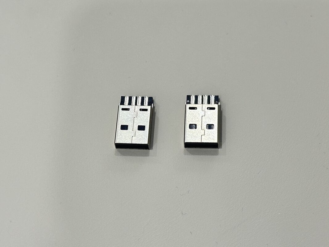 High-Durability USB 2.0 AM Connector – Integrated Solder-Type Black Housing Gold-Flash Plated Interconnect