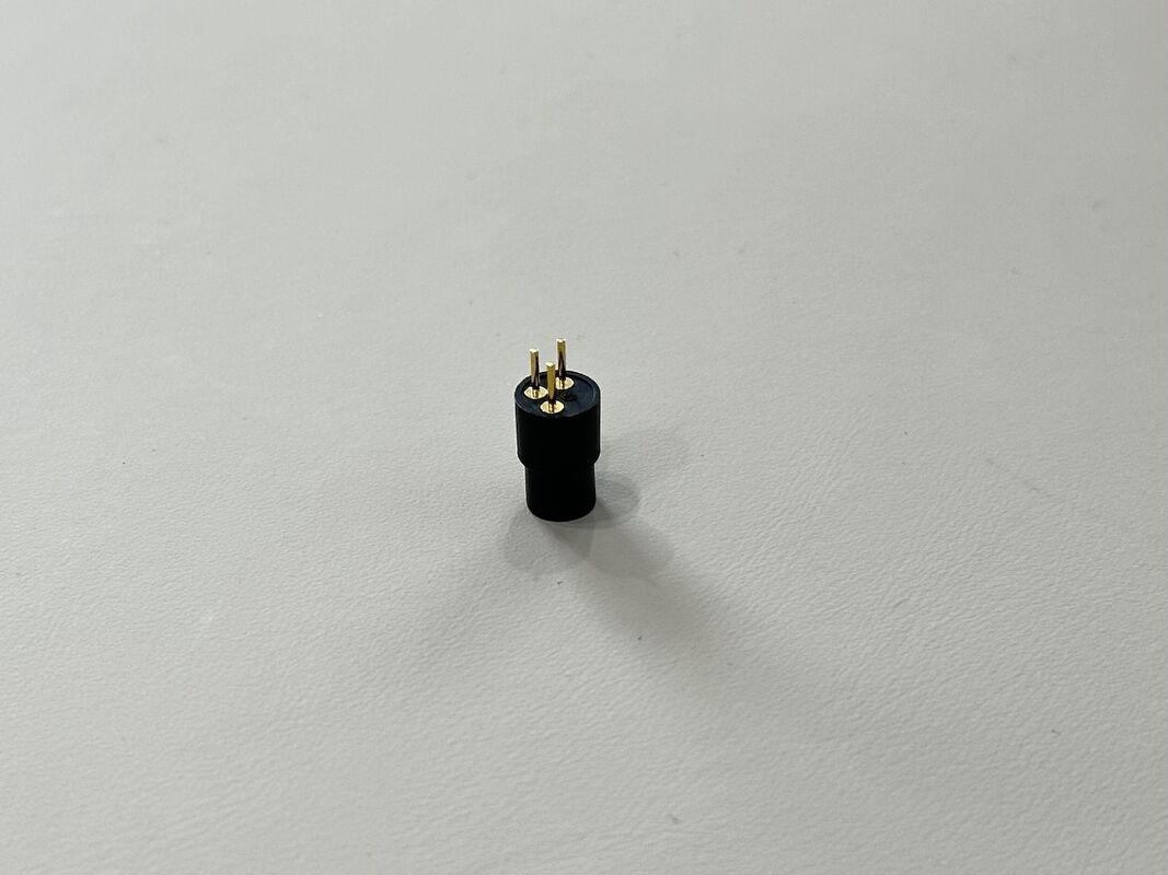 3 Pin Round Male Power Connector, Gold-Plated PCB Solder Terminals Connector