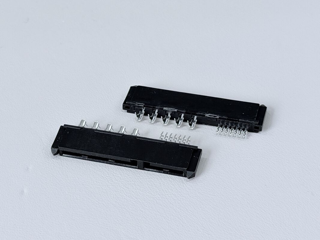 SATA 22P Female Connector | Pin SMT PCB Terminal Connector | G/F Gold-Plated Electrical Signal Connector for Server, Automotive, Wire Cable & Power Transmission