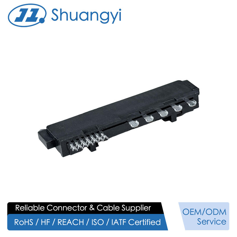SATA 22-Pin Female Connector Series, 15P Reverse-Cup Type, 180° SMT, Gold-Plated G/F, Electronic Signal & Power Transmission Connector for Server, Automotive & PCB Applications