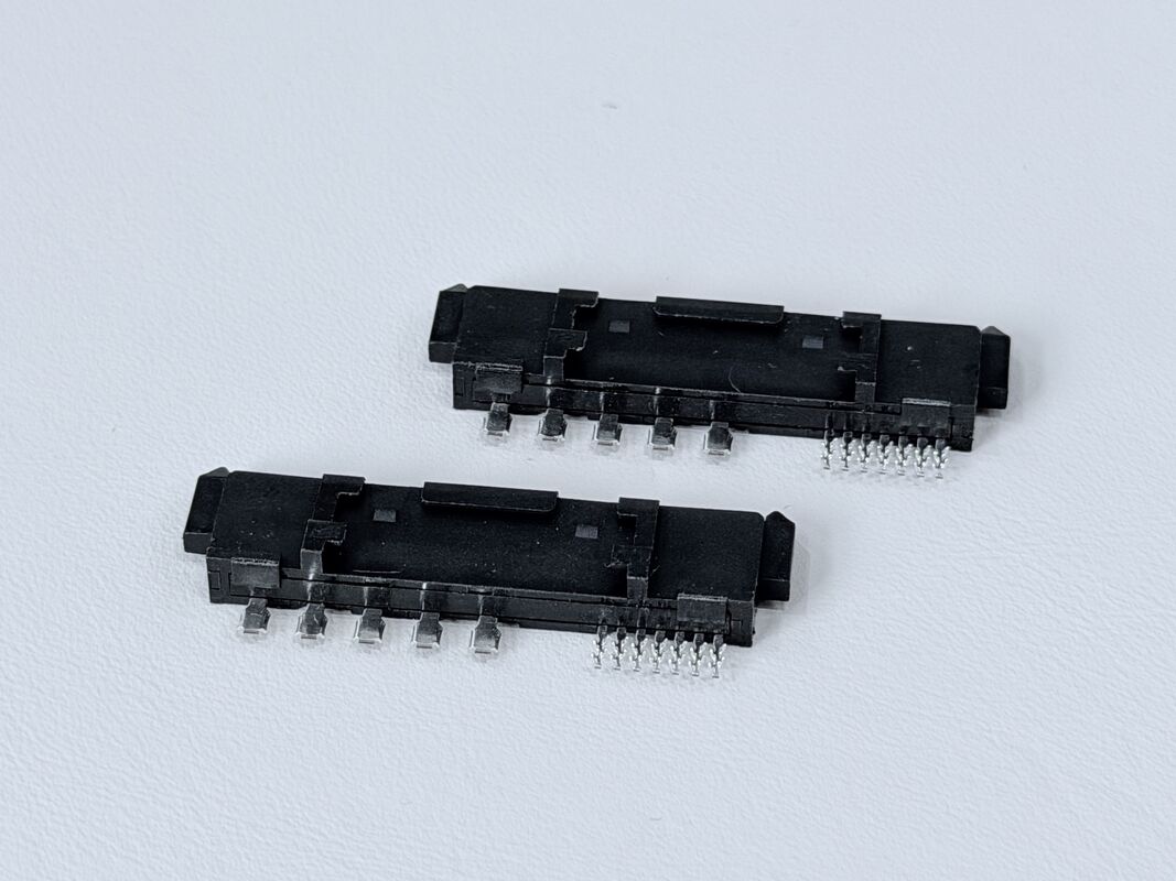 SATA 22-Pin Female Connector Series, 15P Reverse-Cup Type, 180° SMT, Gold-Plated G/F, Electronic Signal & Power Transmission Connector for Server, Automotive & PCB Applications