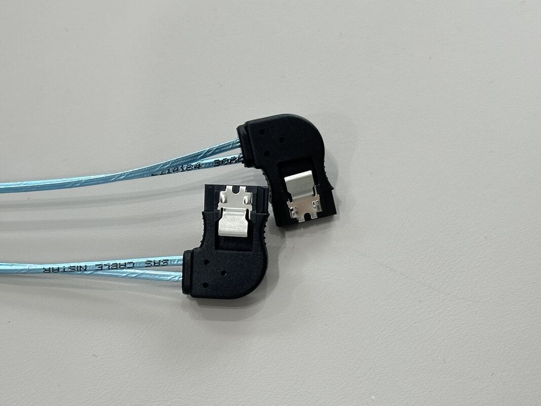 Right-Angle SATA 7Pin High-Speed Data Cable Connector Assembly for Server HDD Signal Transmission