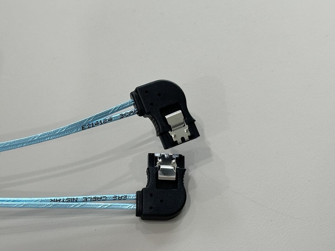 Right-Angle SATA 7Pin High-Speed Data Cable Connector Assembly for Server HDD Signal Transmission