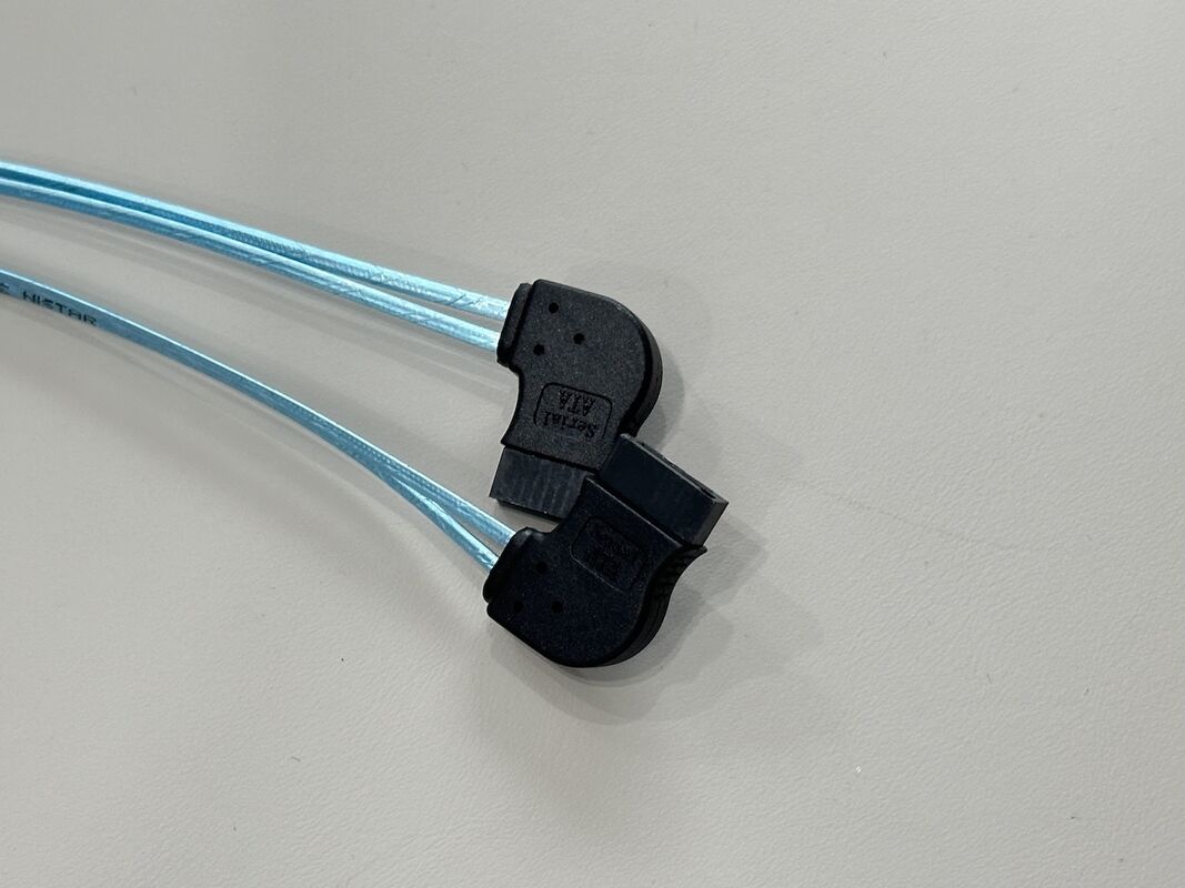 Right-Angle SATA 7Pin High-Speed Data Cable Connector Assembly for Server HDD Signal Transmission