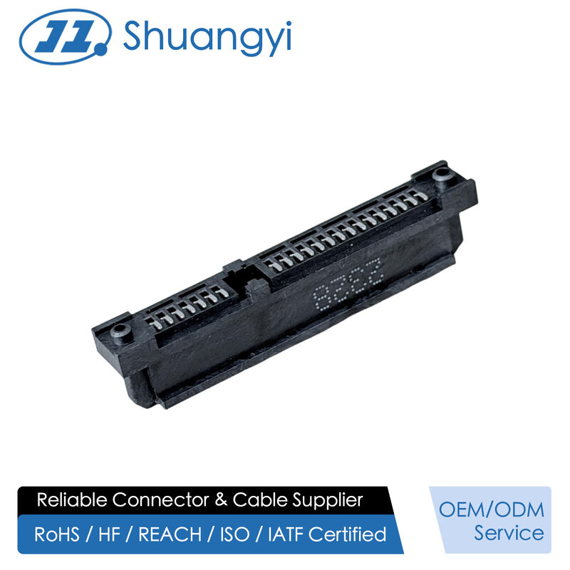 SATA 22-Pin Female SMT Connector with Pillar | 1.27mm Pitch Gold-Plated Terminal | PCB Electronic Signal Power Transmission Connector