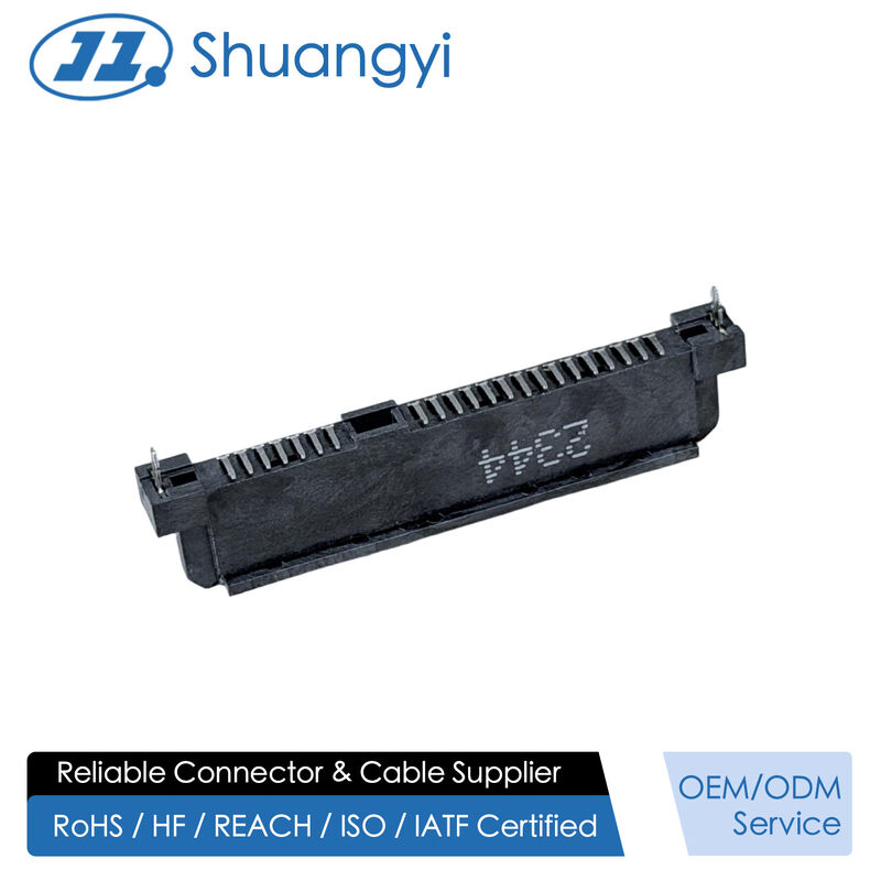 SATA 22Pin Female Board-Mount Connector | SMT Gold-Plated G/F | PCB Electronic Signal Power Connector for Server & Storage Devices