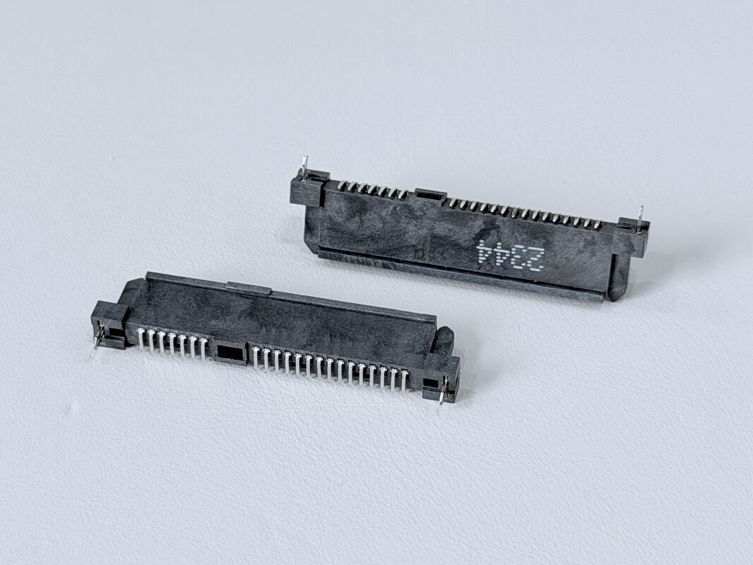 SATA 22Pin Female Board-Mount Connector | SMT Gold-Plated G/F | PCB Electronic Signal Power Connector for Server & Storage Devices