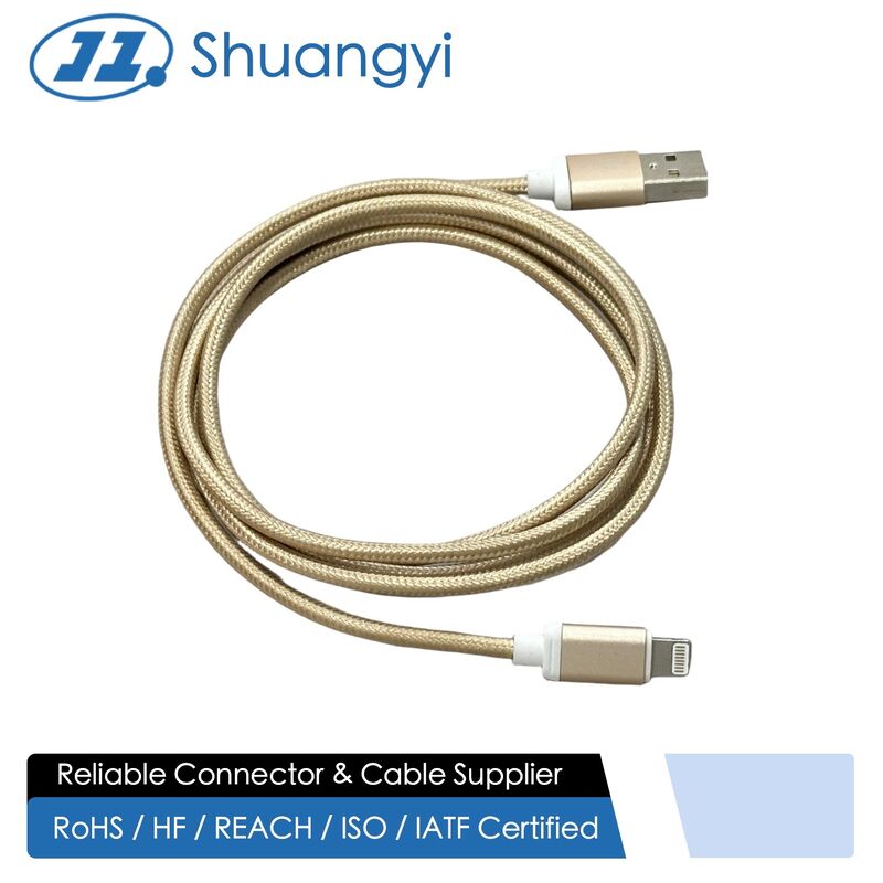 USB to Lightning Charging Cable Connector, Braided Power Wire for Mobile Phone Power & Data