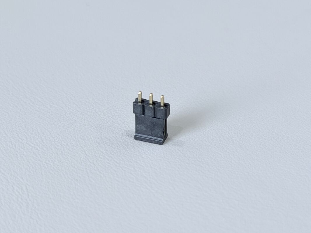 6.0H 2.00mm Pitch 1×3 Pin Header Connector, Single-Row Straight Type, Gold-Flash G/F, Brass Terminals, 1.9mm Housing Height, PCB Electronic Signal Connector