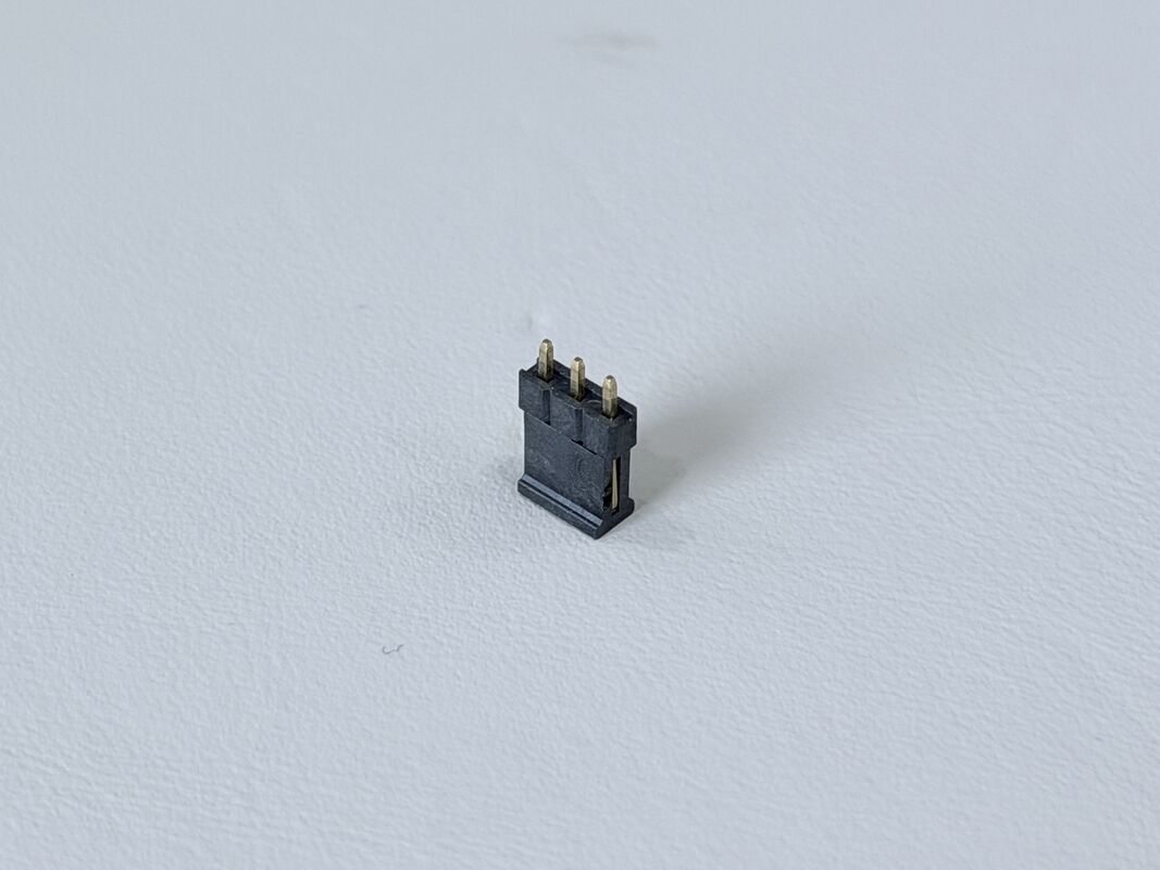 6.0H 2.00mm Pitch 1×3 Pin Header Connector, Single-Row Straight Type, Gold-Flash G/F, Brass Terminals, 1.9mm Housing Height, PCB Electronic Signal Connector