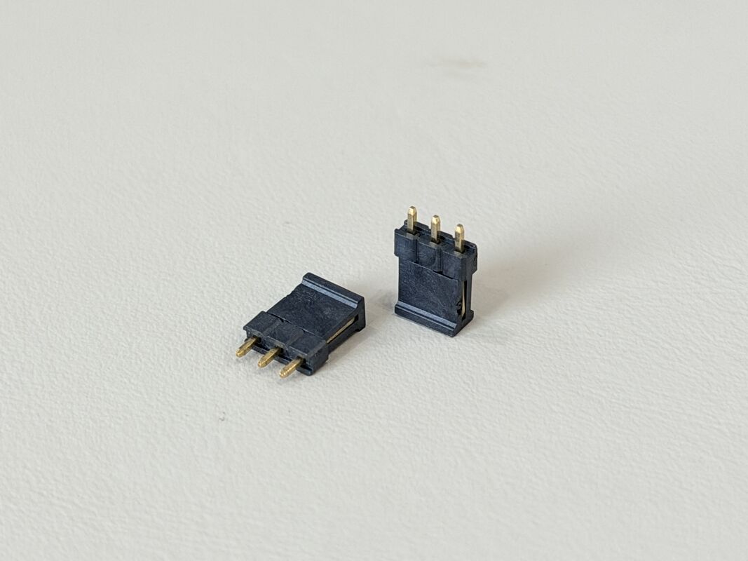6.0H 2.00mm Pitch 1×3 Pin Header Connector, Single-Row Straight Type, Gold-Flash G/F, Brass Terminals, 1.9mm Housing Height, PCB Electronic Signal Connector