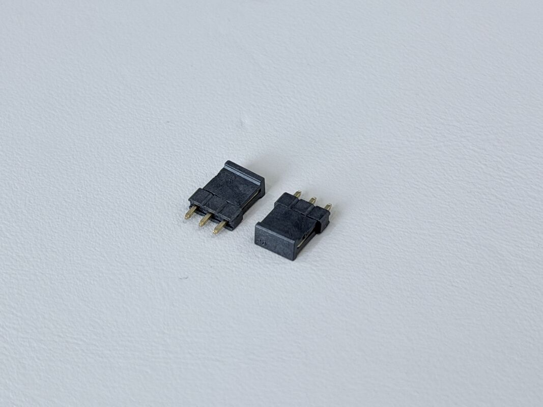 6.0H 2.00mm Pitch 1×3 Pin Header Connector, Single-Row Straight Type, Gold-Flash G/F, Brass Terminals, 1.9mm Housing Height, PCB Electronic Signal Connector