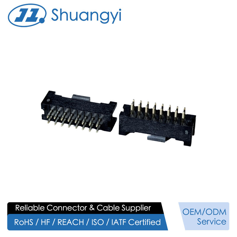 2×8 Pin Header Connector 2.00mm Pitch | Vertical PCB Mount with Post | Gold-Finished Electronic Signal Connector for PCB, Server, Automotive & Industrial Applications