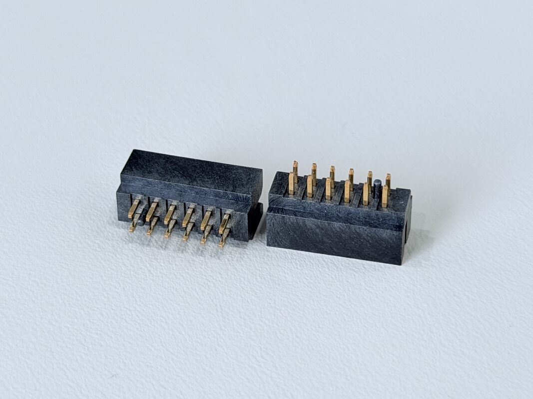 2.00mm Pitch Dual-Row Pin Header Connector, Vertical PCB Mount, 2×6 Pins, Electrical Signal Gold-Plated Terminal Connector for Automotive, Server & Industrial Devices