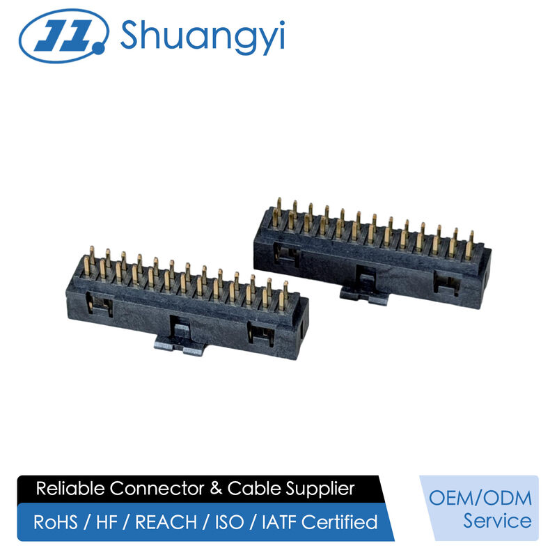 2.00mm Pitch 2×13 Pin Header Connector, Dual-Row PCB Through-Hole Electronic Connector, Gold-Plated Terminals, Signal & Power Transmission