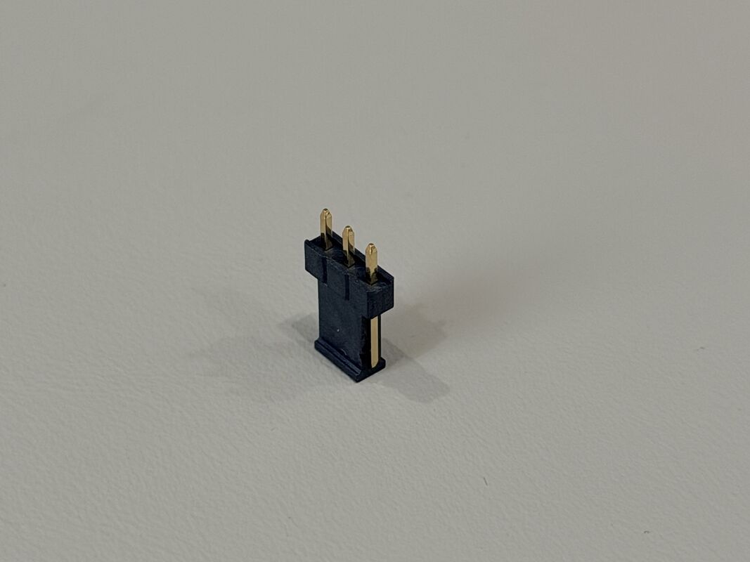 2.54mm Pitch 1×3 Single-Row Pin Header Connector, Gold-Plated PCB Electronic Connector for Signal & Power Transmission