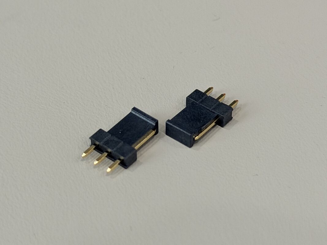 2.54mm Pitch 1×3 Single-Row Pin Header Connector, Gold-Plated PCB Electronic Connector for Signal & Power Transmission