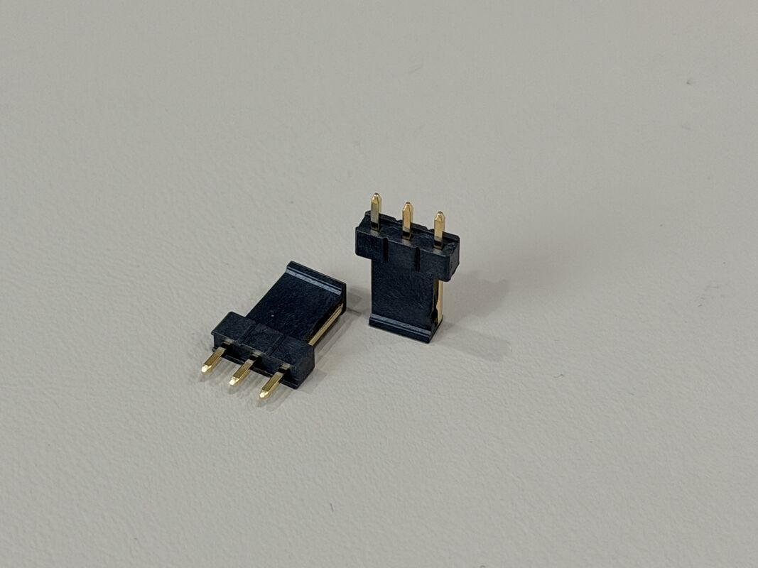 2.54mm Pitch 1×3 Single-Row Pin Header Connector, Gold-Plated PCB Electronic Connector for Signal & Power Transmission