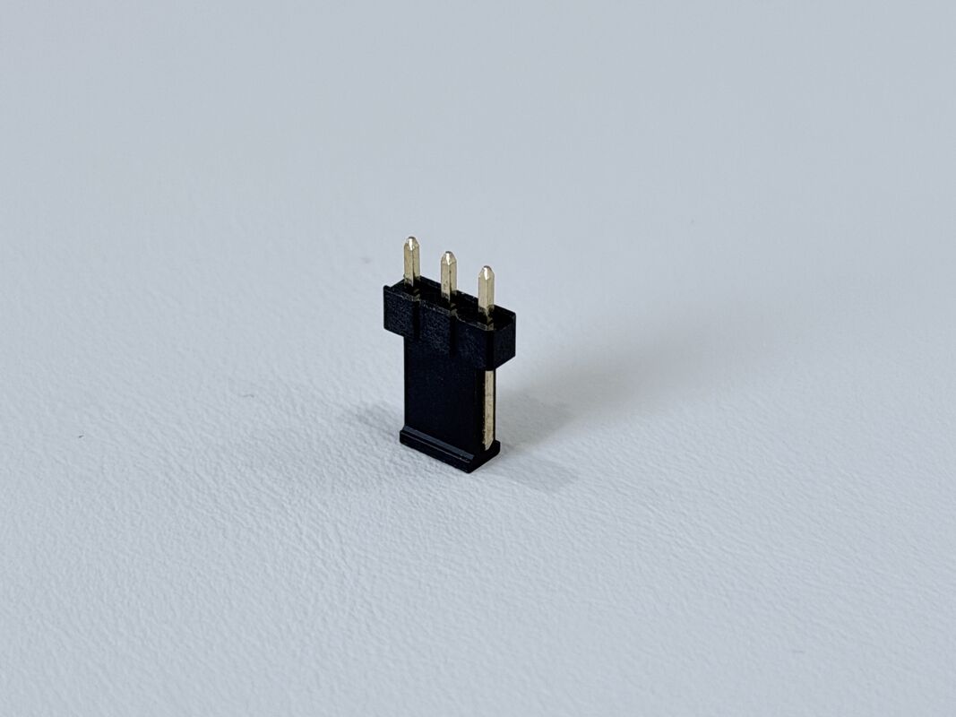 2.54mm Pitch 1×3 Single-Row Pin Header Connector, Gold-Plated PCB Electronic Connector for Signal & Power Transmission