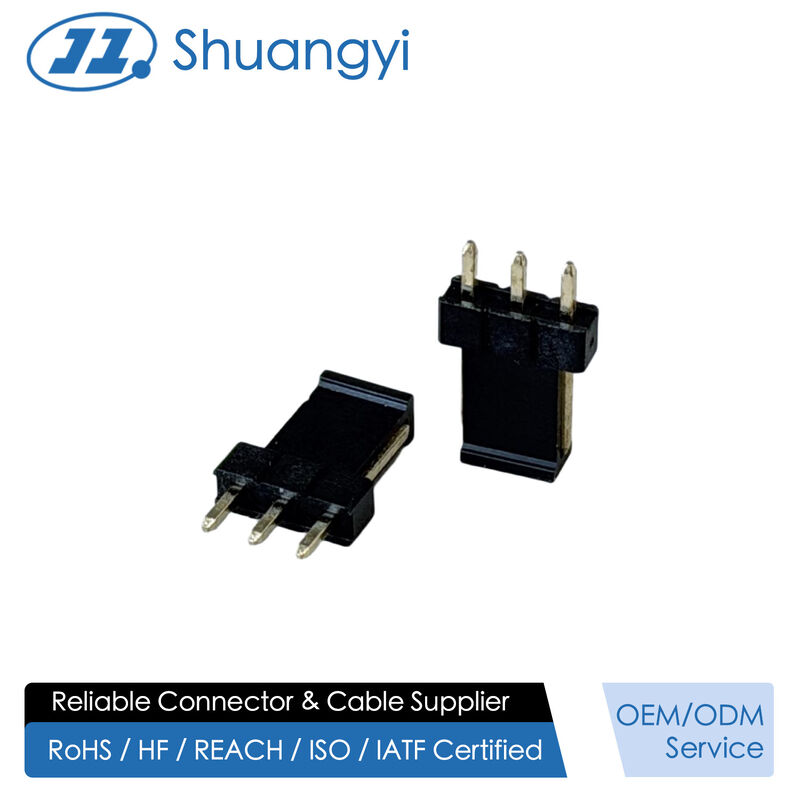 2.54mm Pitch 1×3 Single-Row Pin Header, Gold-Plated PCB Electronic Electrical Terminal Connector for Signal & Power Transmission