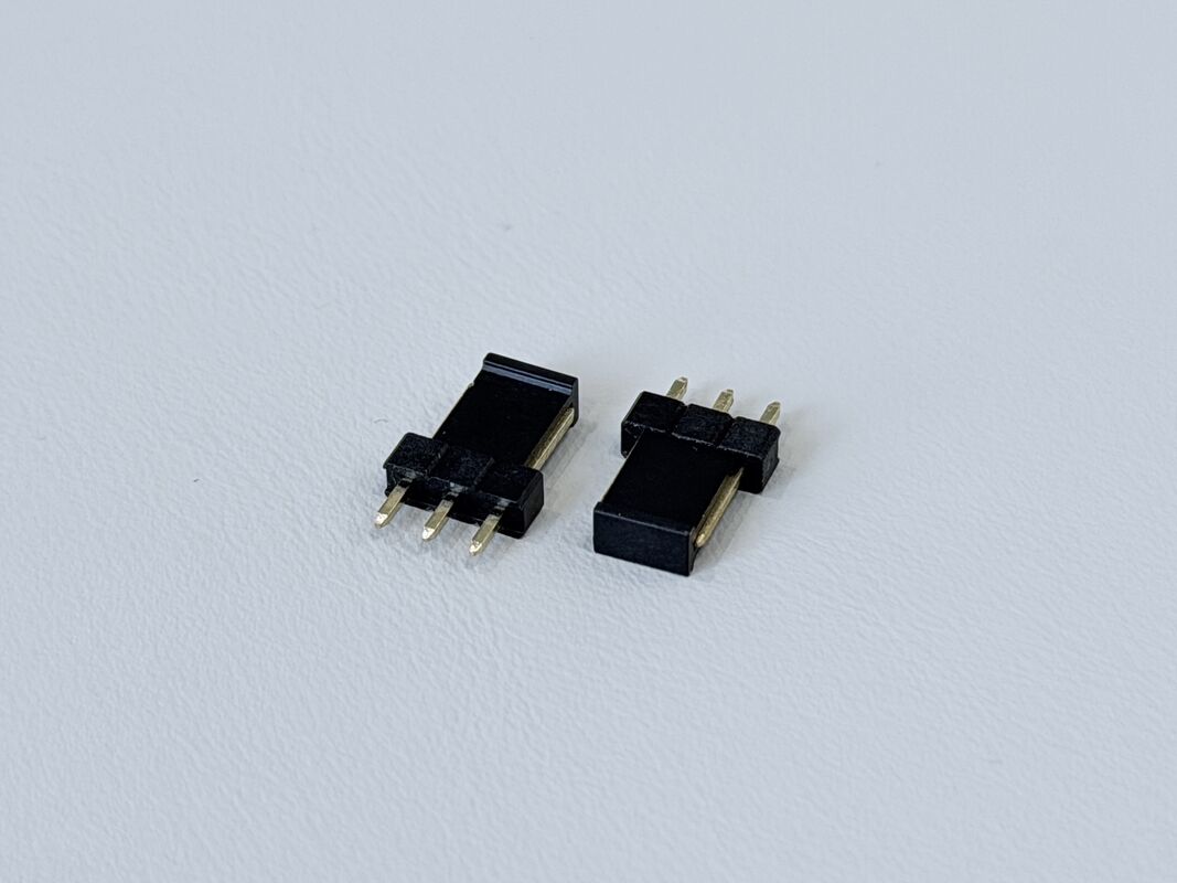 2.54mm Pitch 1×3 Single-Row Pin Header, Gold-Plated PCB Electronic Electrical Terminal Connector for Signal & Power Transmission