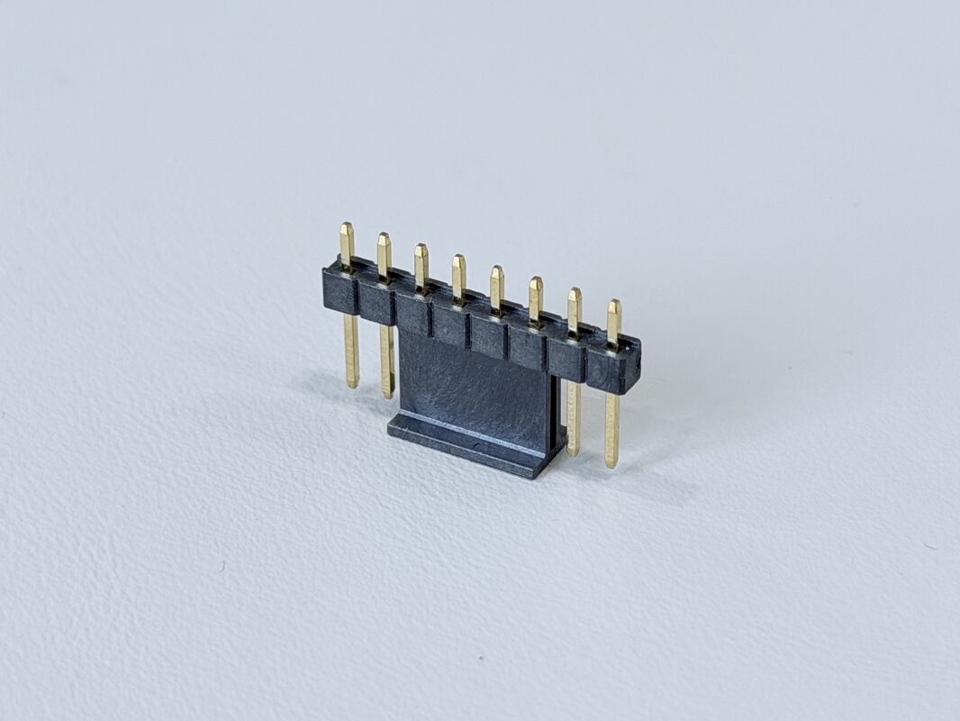 2.54mm Pitch Single-Row Pin Header Connector (8.5H Vertical), Gold-Plated PCB Electronic Signal Terminal Electrical Connector with Custom Pin Configuration