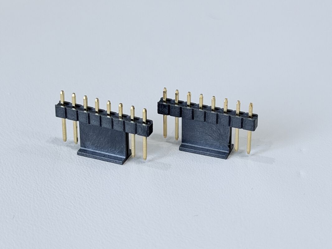 2.54mm Pitch Single-Row Pin Header Connector (8.5H Vertical), Gold-Plated PCB Electronic Signal Terminal Electrical Connector with Custom Pin Configuration