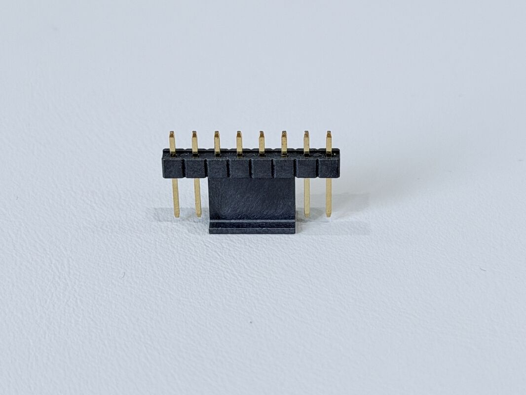 2.54mm Pitch Single-Row Pin Header Connector (8.5H Vertical), Gold-Plated PCB Electronic Signal Terminal Electrical Connector with Custom Pin Configuration
