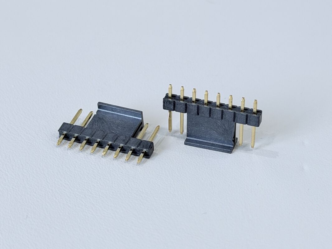 2.54mm Pitch Single-Row Pin Header Connector (8.5H Vertical), Gold-Plated PCB Electronic Signal Terminal Electrical Connector with Custom Pin Configuration