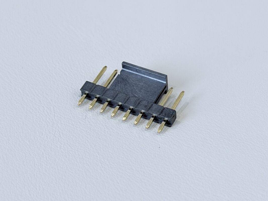 2.54mm Pitch Single-Row Pin Header Connector (8.5H Vertical), Gold-Plated PCB Electronic Signal Terminal Electrical Connector with Custom Pin Configuration