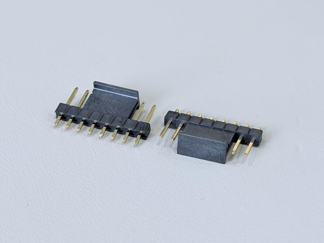 2.54mm Pitch Single-Row Pin Header Connector (8.5H Vertical), Gold-Plated PCB Electronic Signal Terminal Electrical Connector with Custom Pin Configuration
