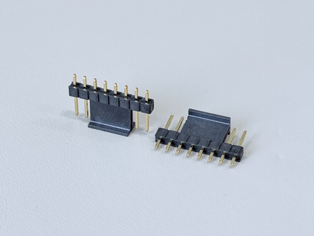 2.54mm Pitch Single-Row Pin Header Connector (8.5H Vertical), Gold-Plated PCB Electronic Signal Terminal Electrical Connector with Custom Pin Configuration