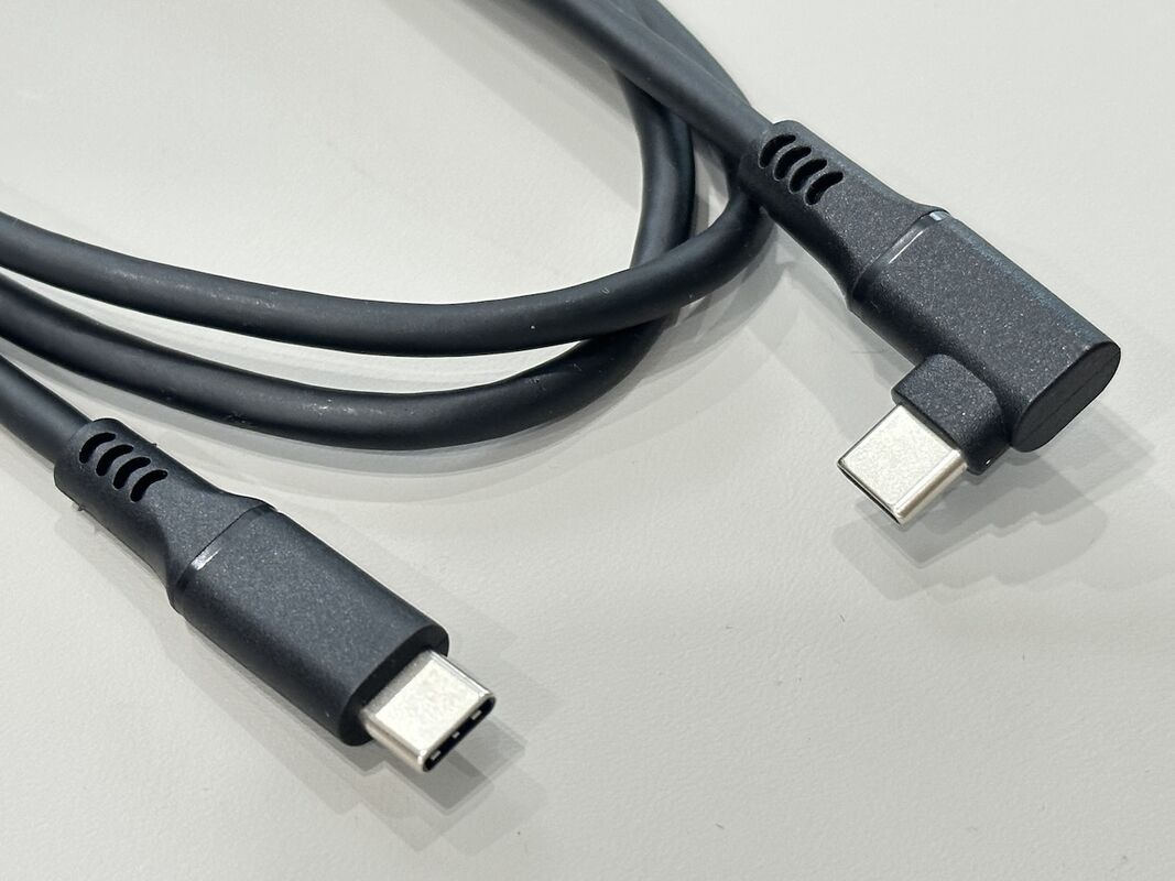 USB Type-C to Type-C Right Angle Connector Cable, 60W PD Fast Charging & Data Transmission Wire for Mobile, Laptop and Tablet