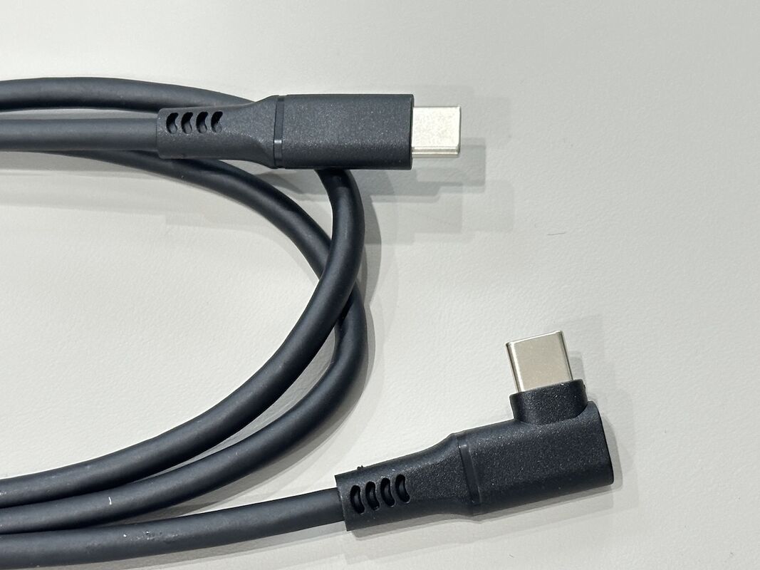 USB Type-C to Type-C Right Angle Connector Cable, 60W PD Fast Charging & Data Transmission Wire for Mobile, Laptop and Tablet